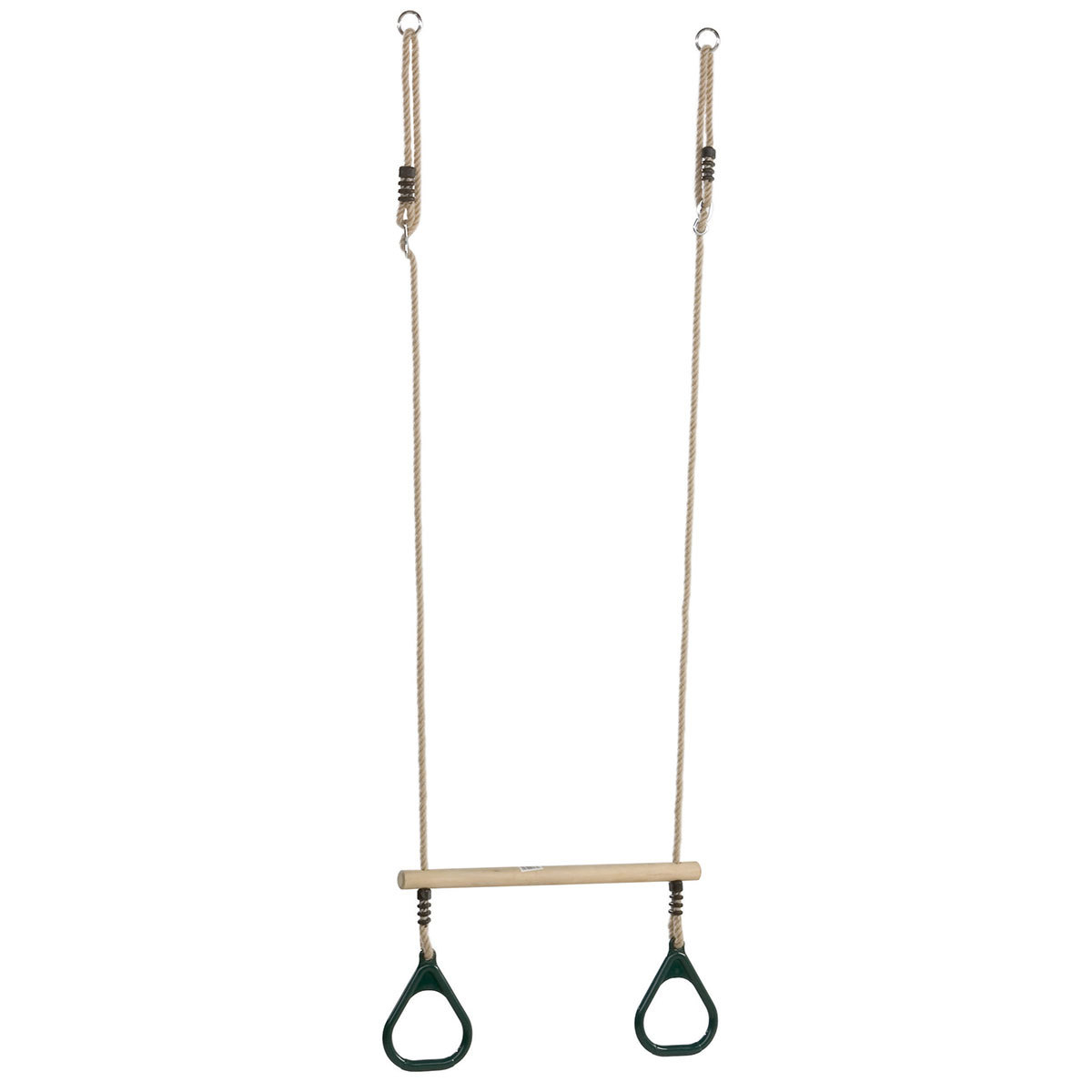 Wooden Trapeze With Plastic Gym Rings - Image 3