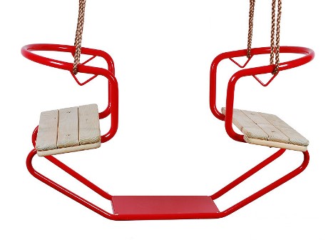 Double Metal Panda Swing Seat