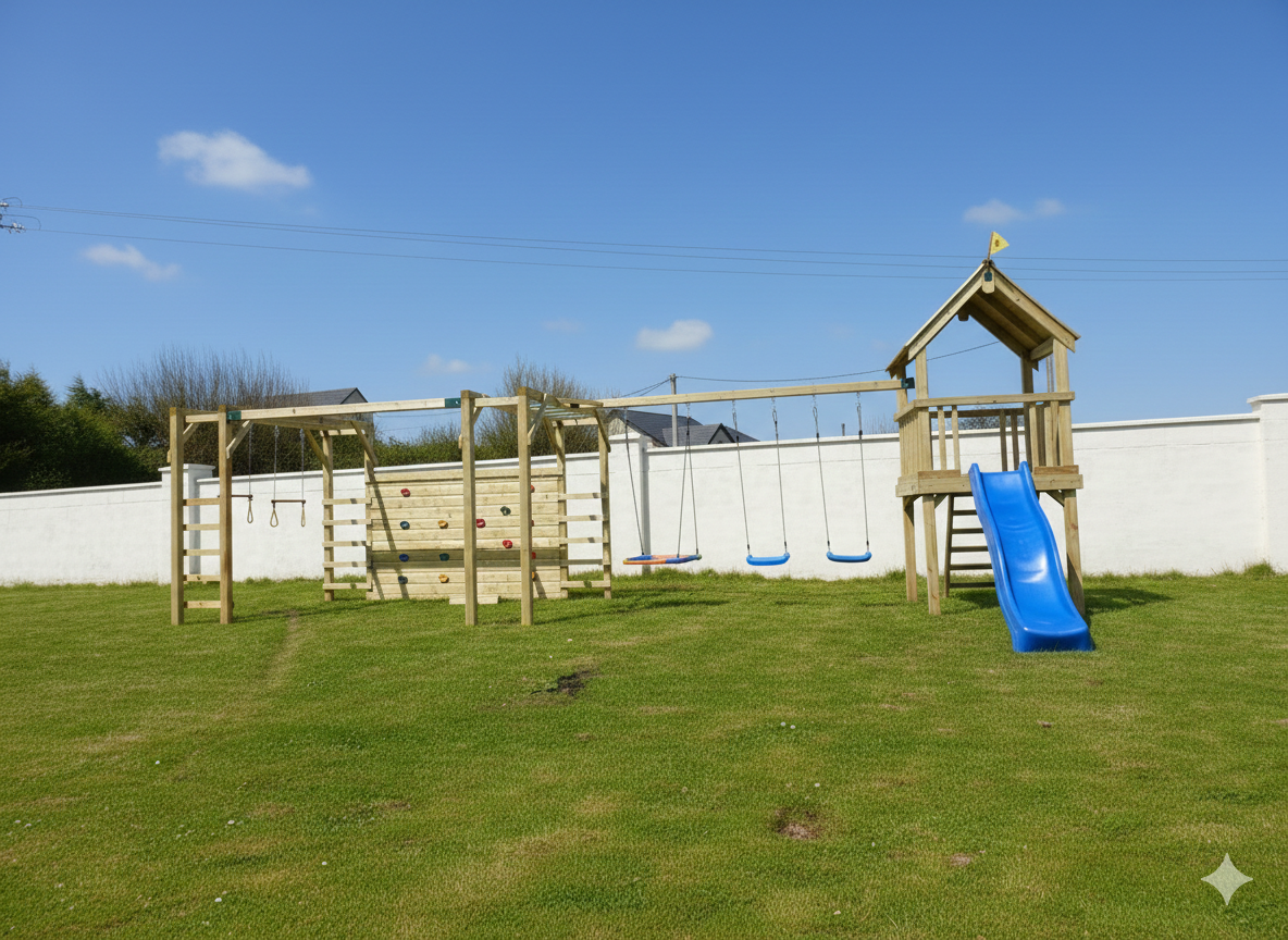 Garden Gym Frame Connected to Cubby Tower - Best Value - Image 17
