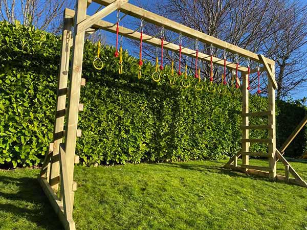 12ft Monkey Bars with Knots and Rings