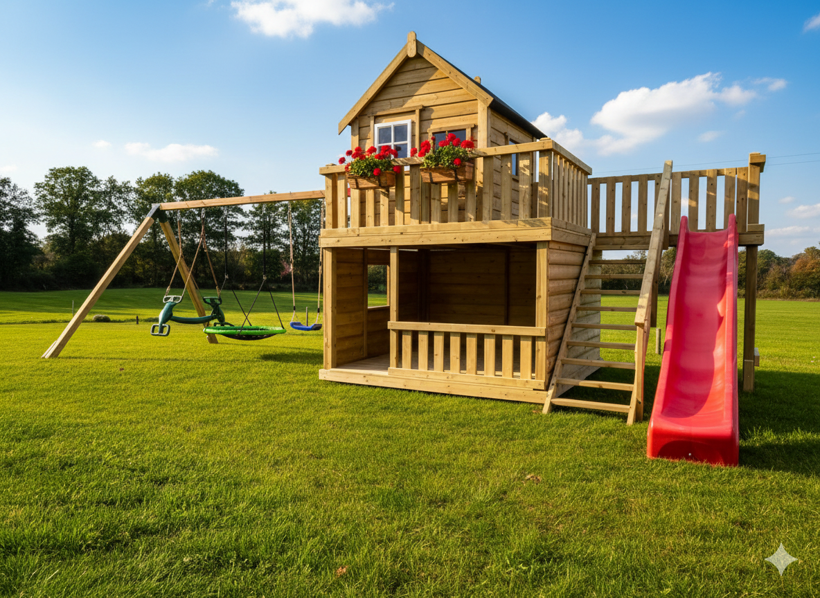 Otters Cottage Deluxe With Heavy Duty Nest Swing