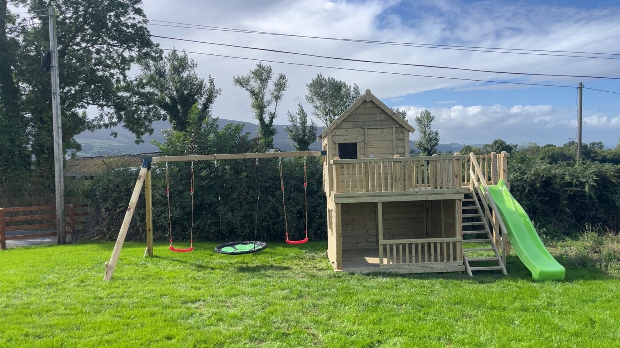 Otters Cottage Deluxe climbing frame installed in Co Tipperary