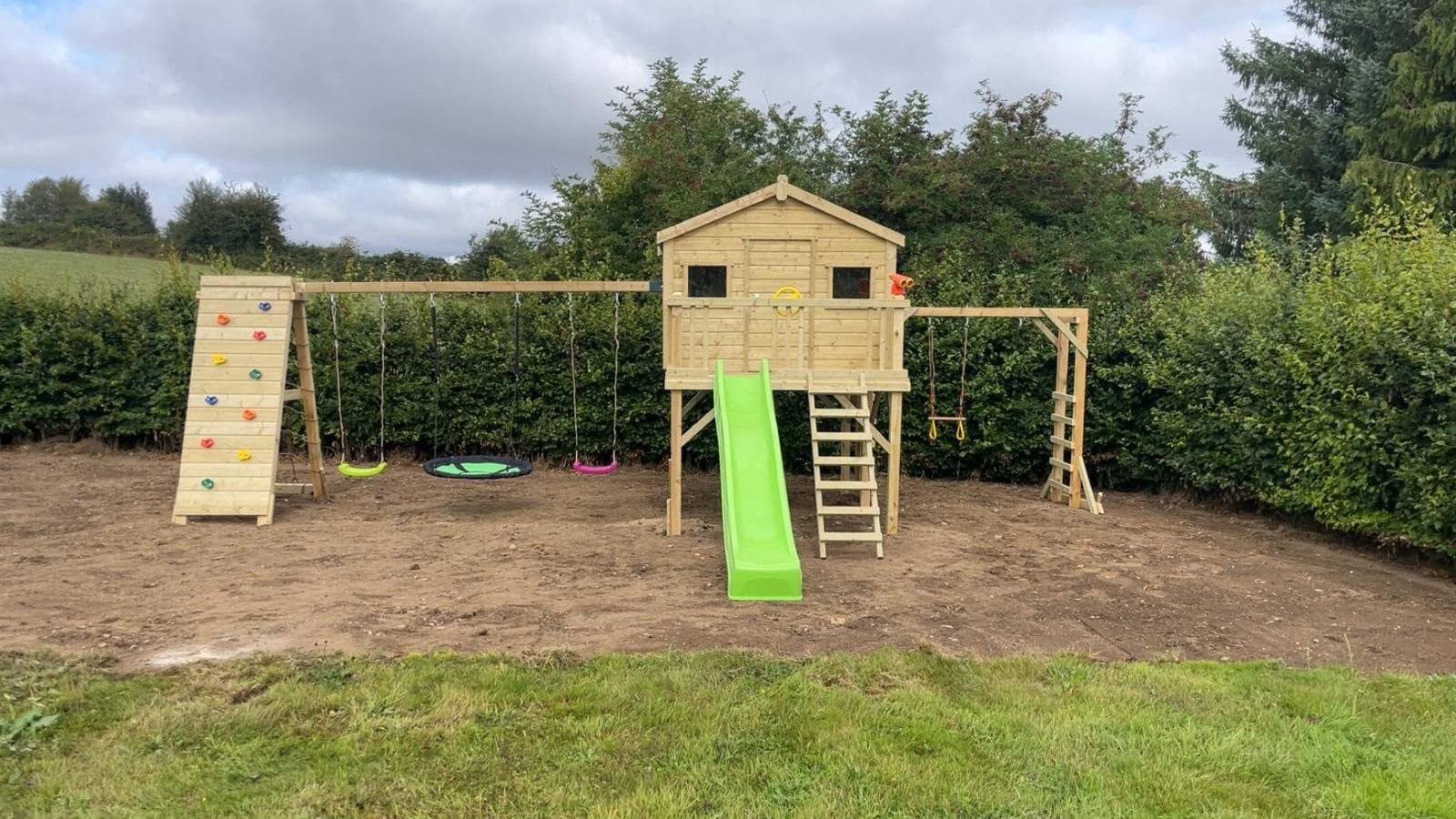 garden playset Carlow with slide and swings2